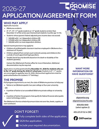 Oklahoma's Promise applications - English